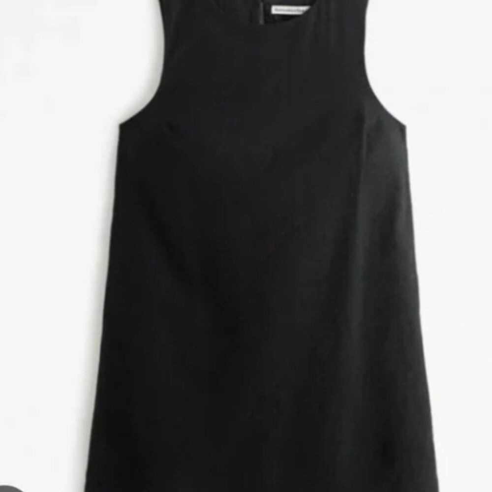 Abercrombie & Fitch Black Linen Mini Dress - M